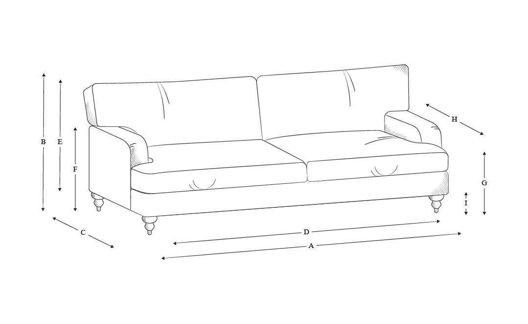 Hayes Range Fabric Sofa Bed Darlings Of Chelsea Hayes Range Fabric Sofa Bed, What Size Is A Standard 3 Seater Sofa