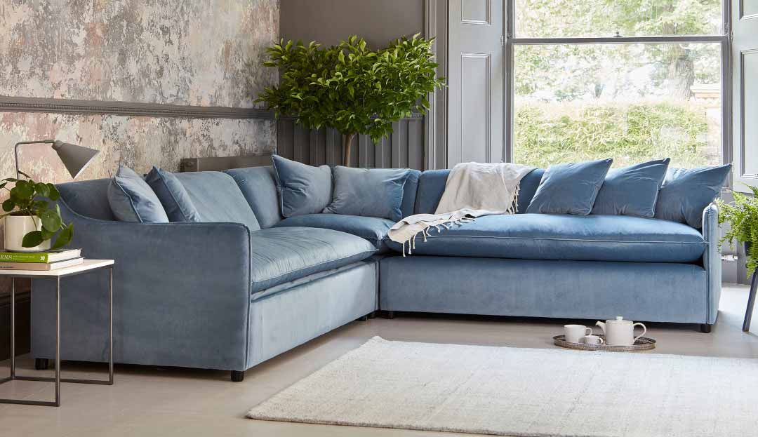 Fabric & Velvet Corner Sofas Best Prices Darlings of Chelsea